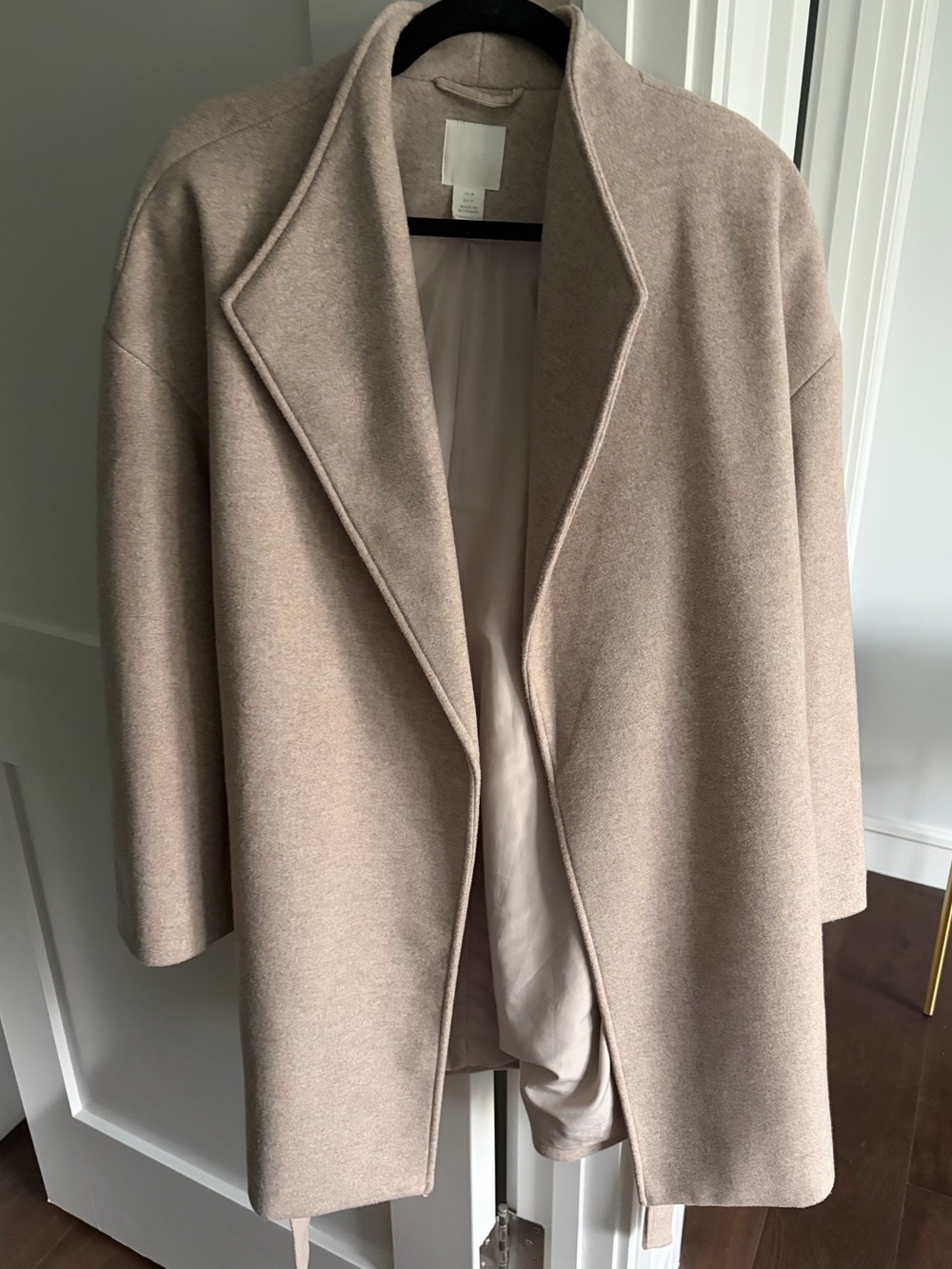 H&M Beige Open-Front Trench Coat